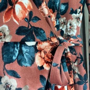 Floral Wrap Dress with Tie Waist